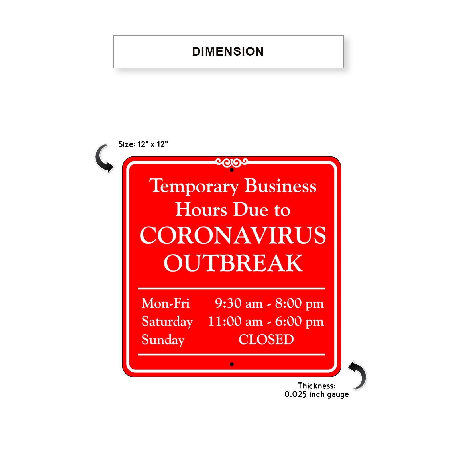 Corona Virus Out Break Sign