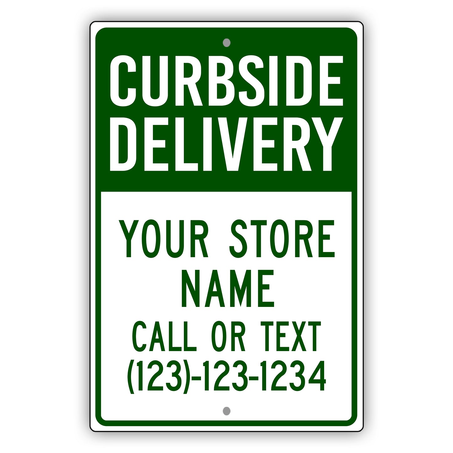 Curbside Delivery Sign