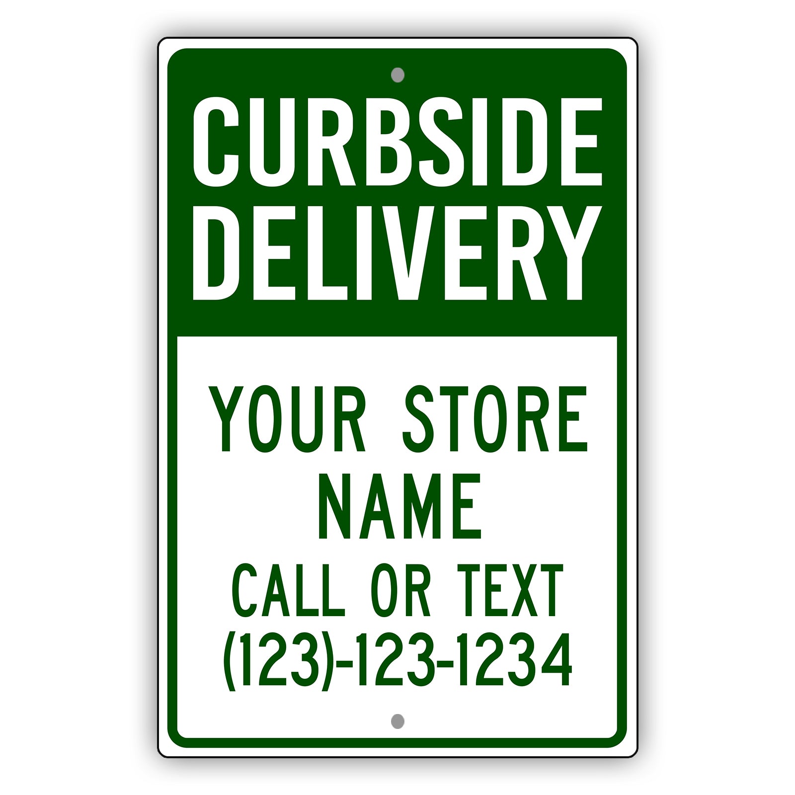 Curbside Delivery Sign