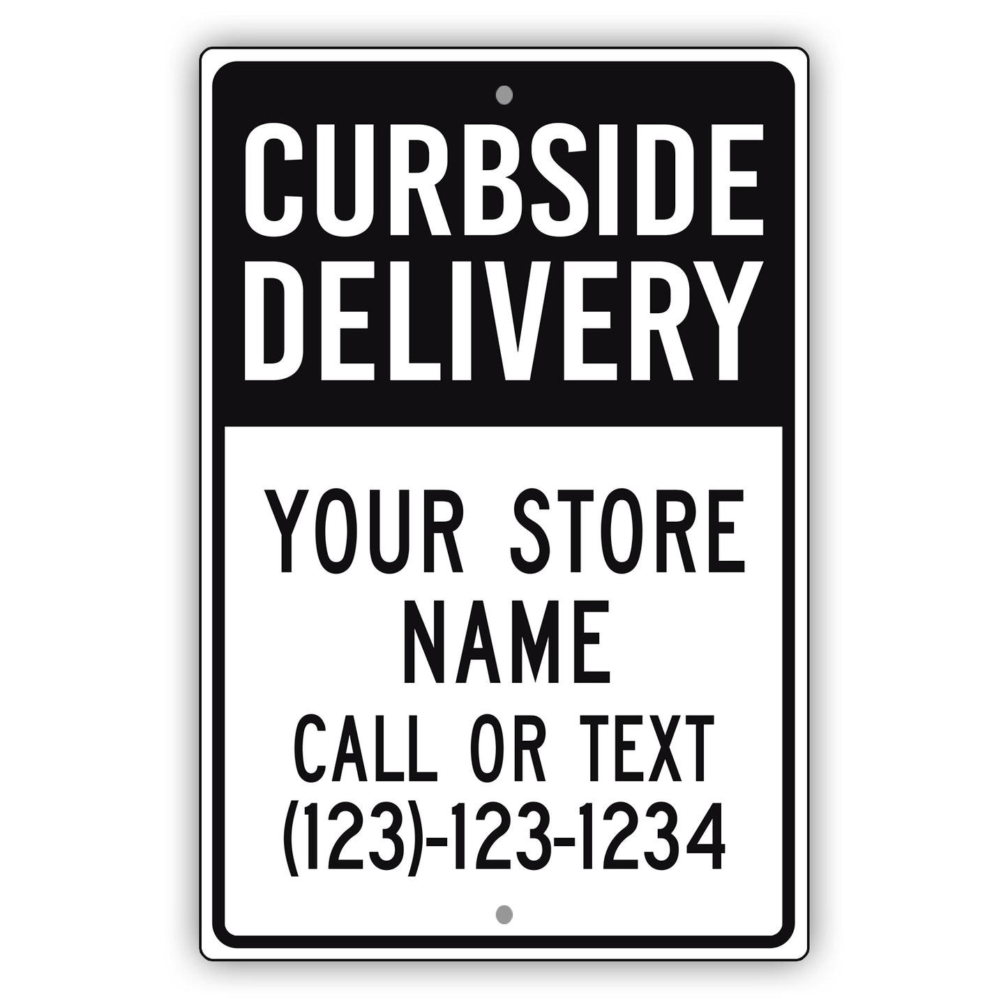 Curbside Delivery Sign
