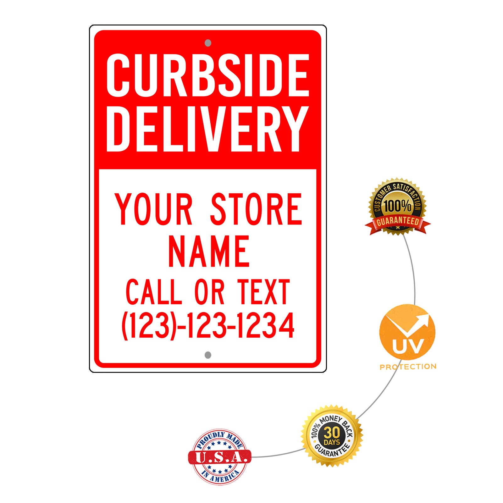 Curbside Delivery Sign