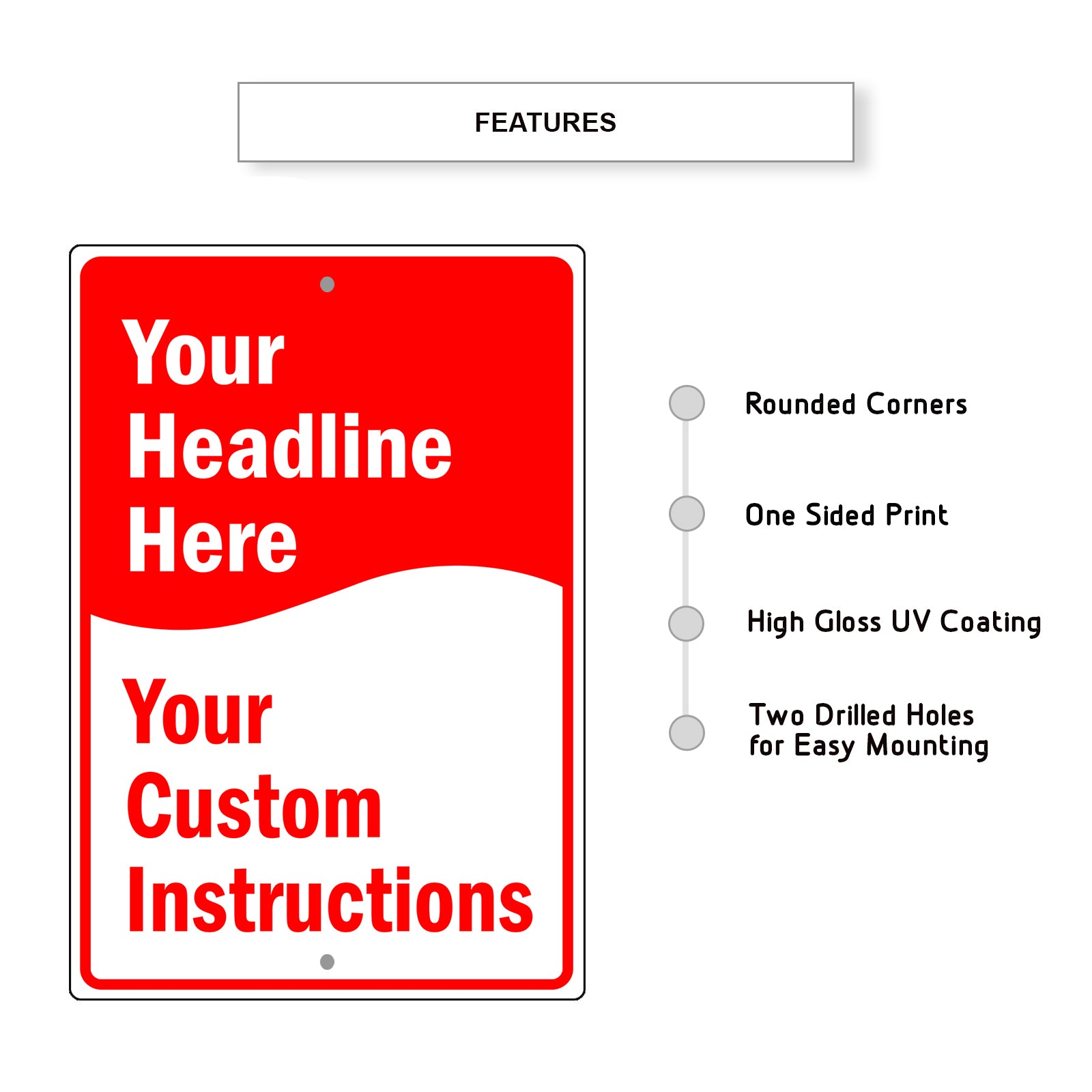 Your Headline Here sign - Sign Fever