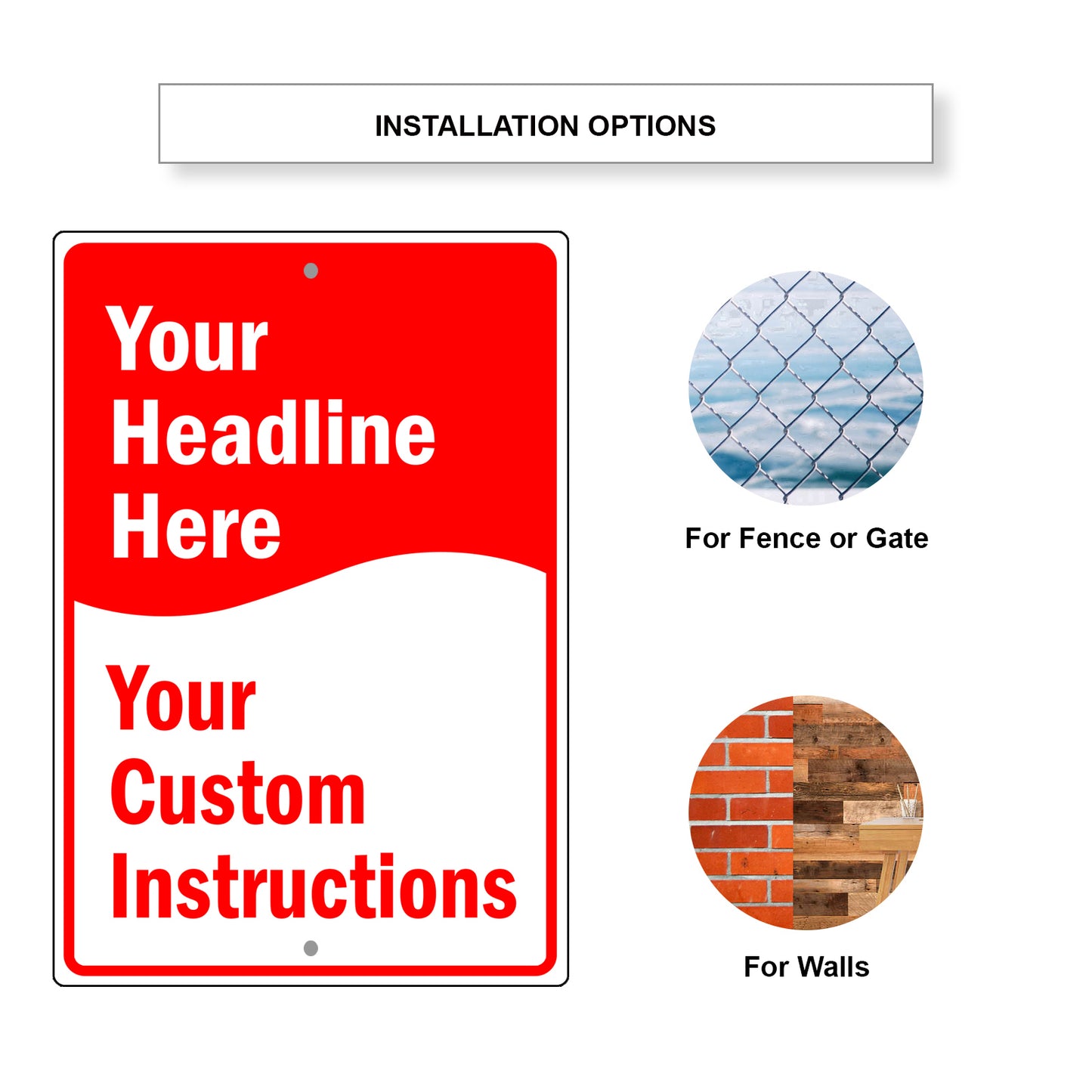 Your Headline Here sign