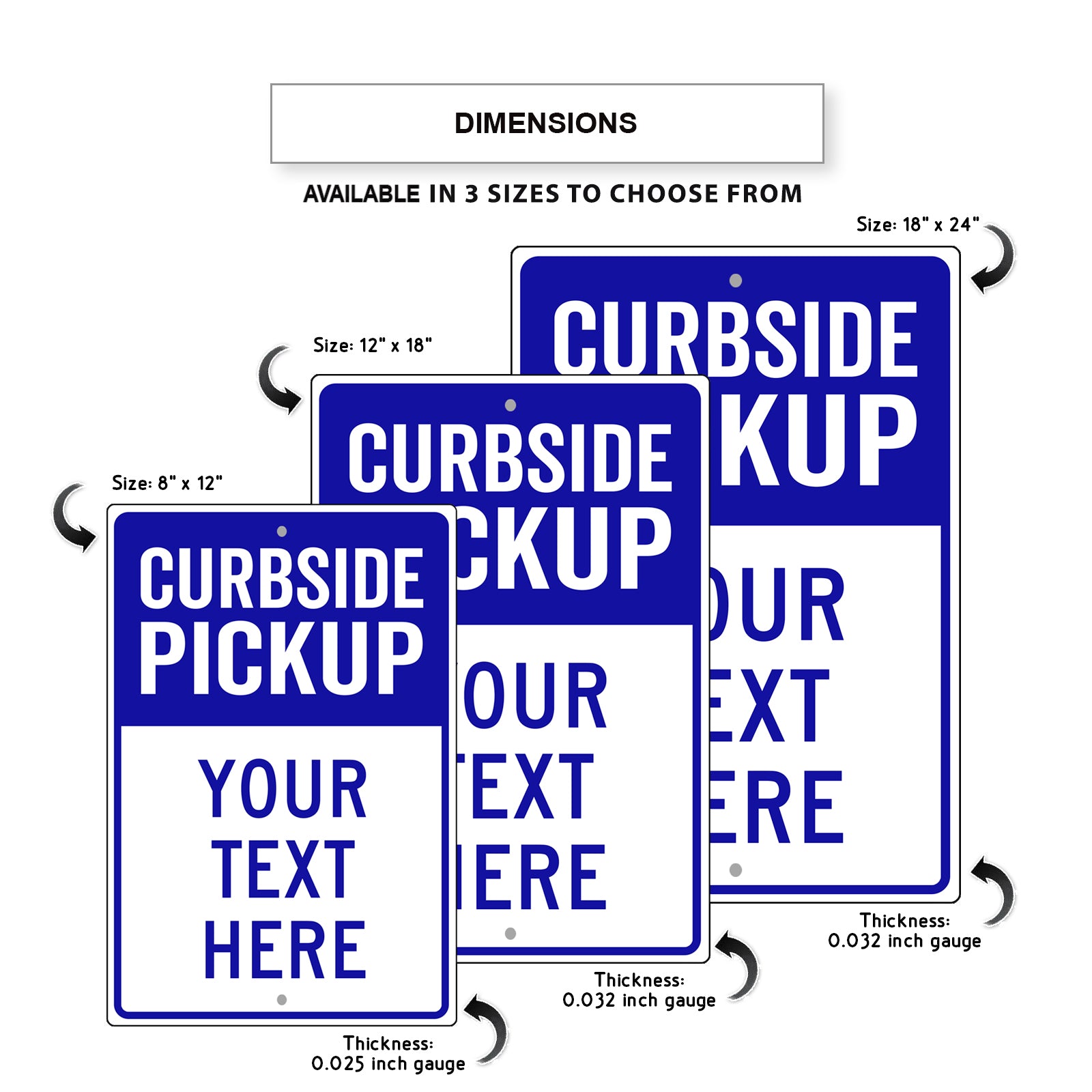 Curbside Pickup Sign