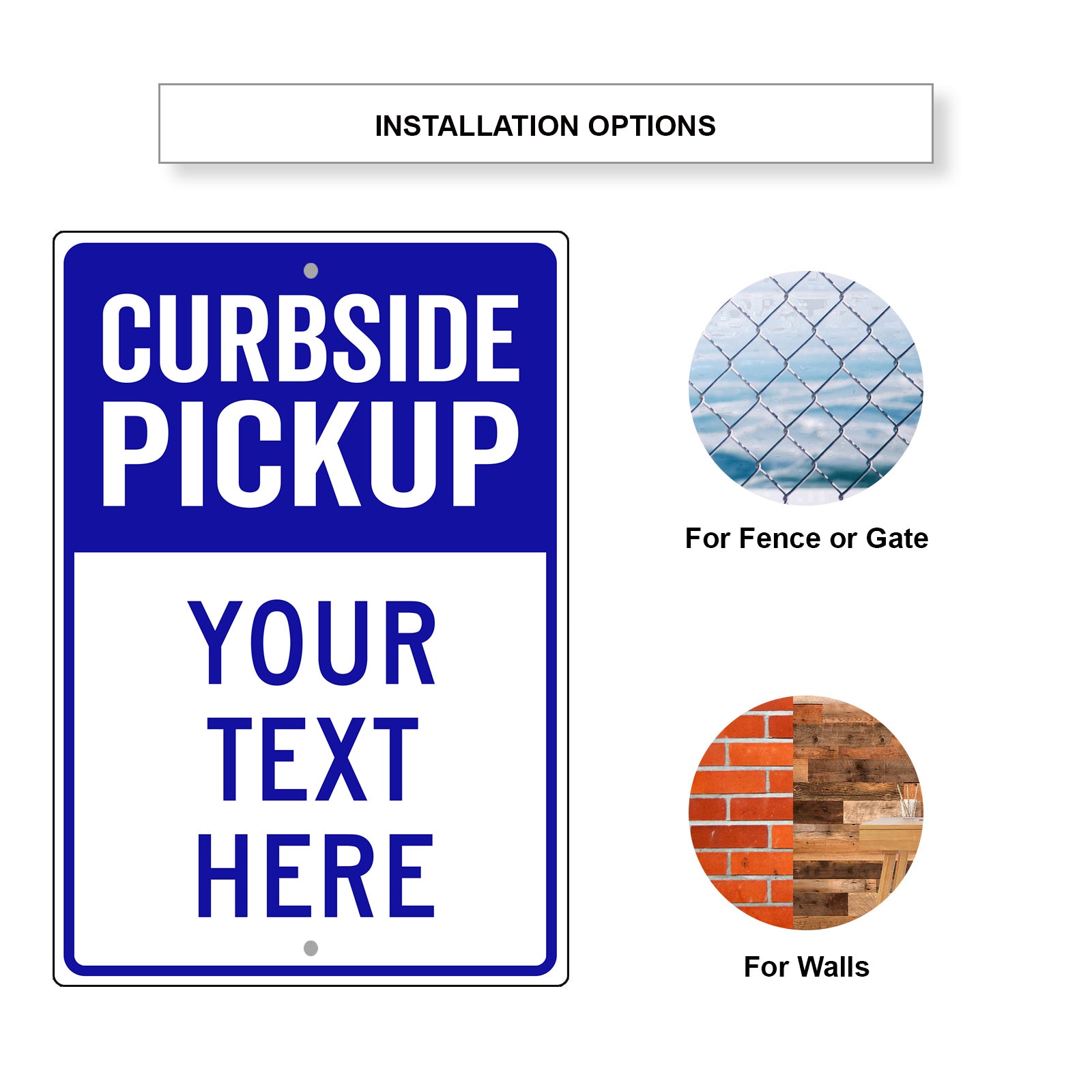Curbside Pickup Sign