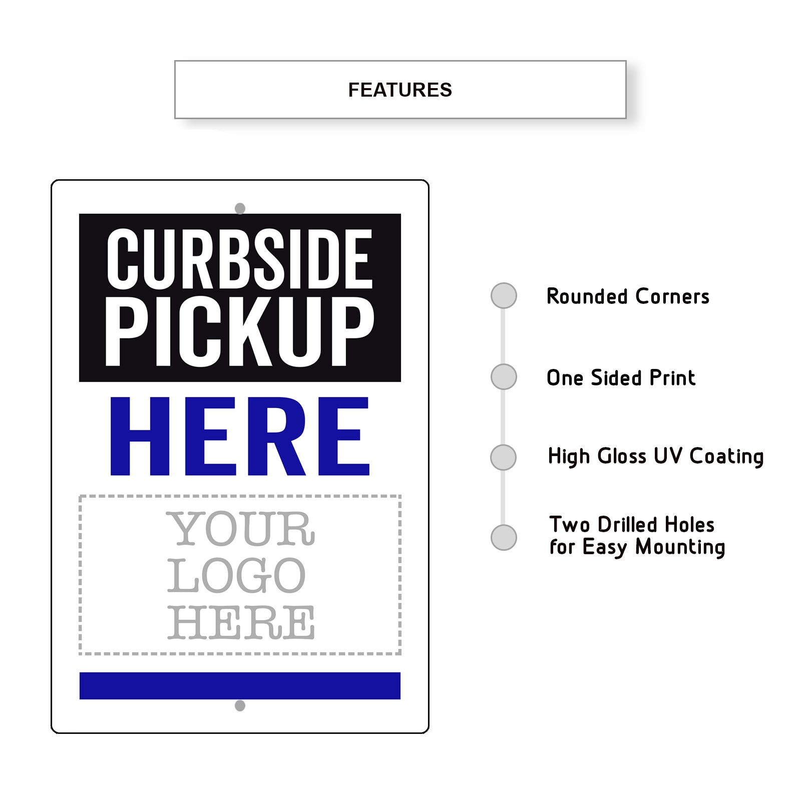 Curbside Pickup Here Sign