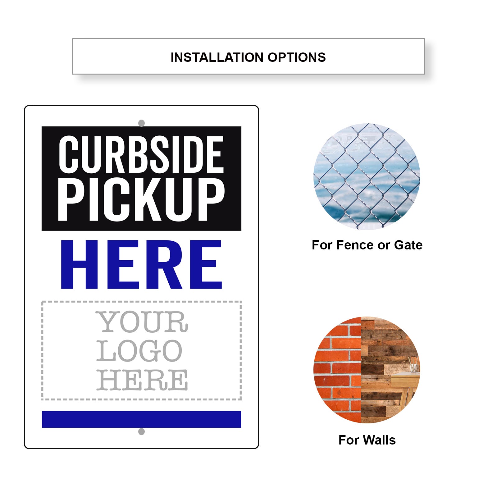 Curbside Pickup Here Sign