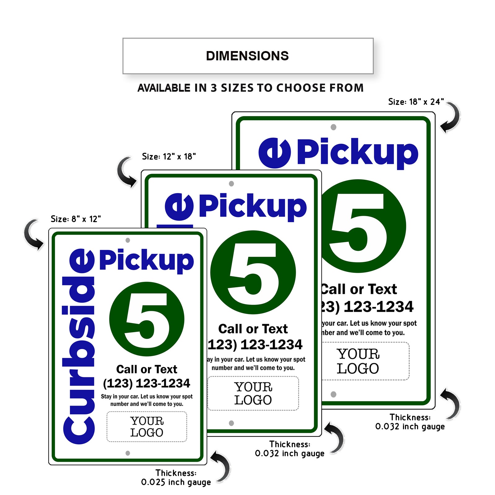 Curbside Pickup 5 Sign