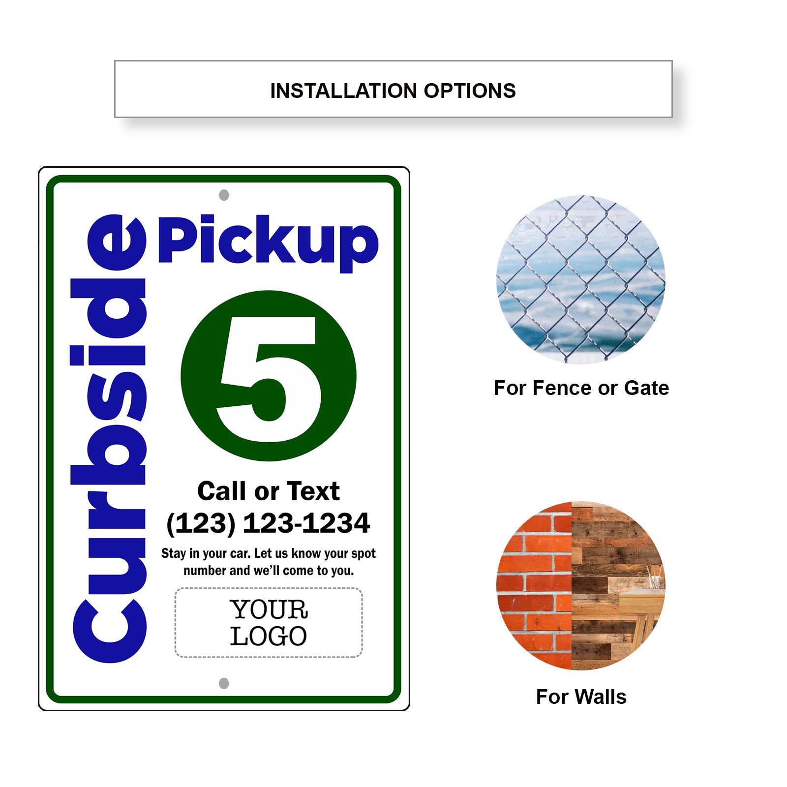 Curbside Pickup 5 Sign