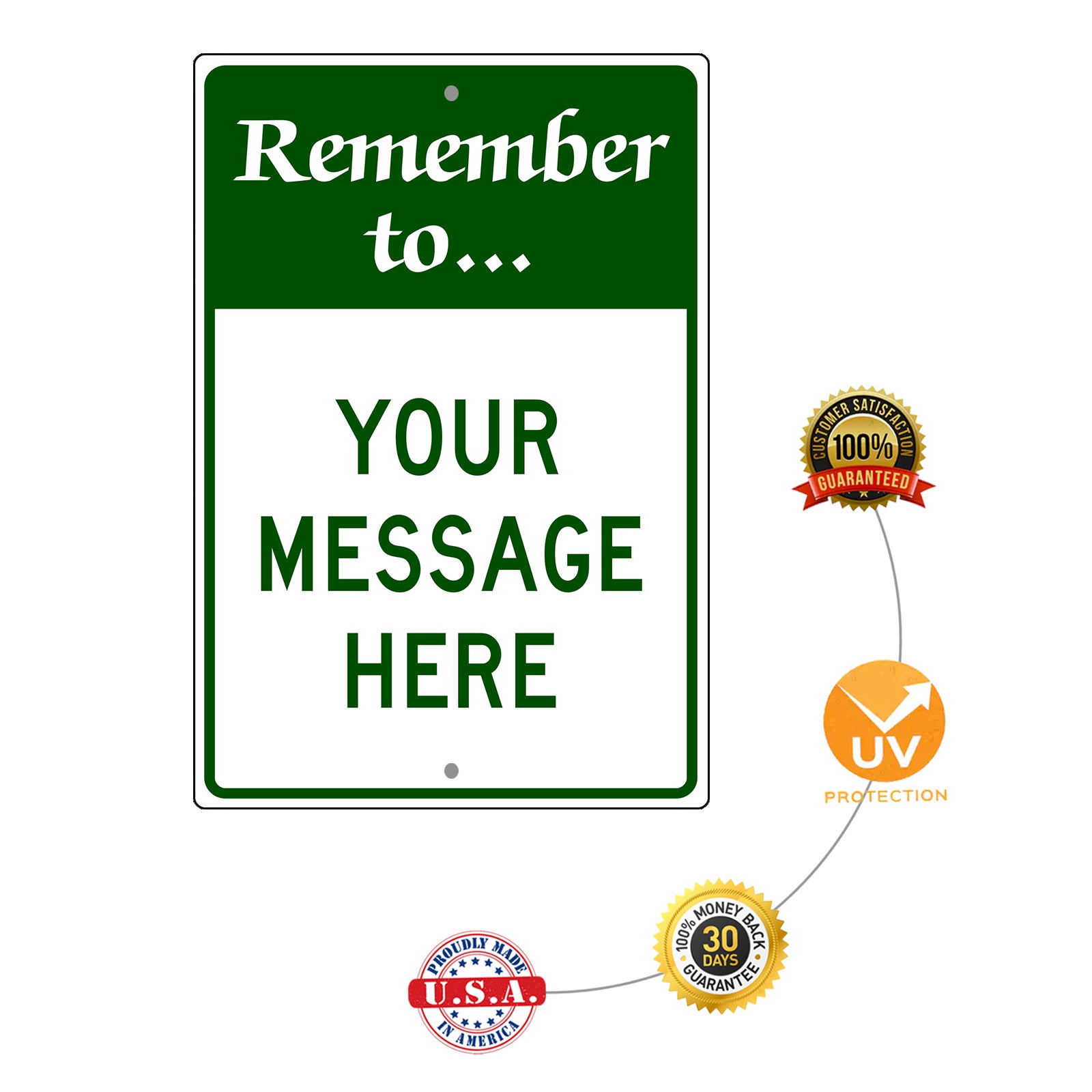 Remember To Your Message Here Sign