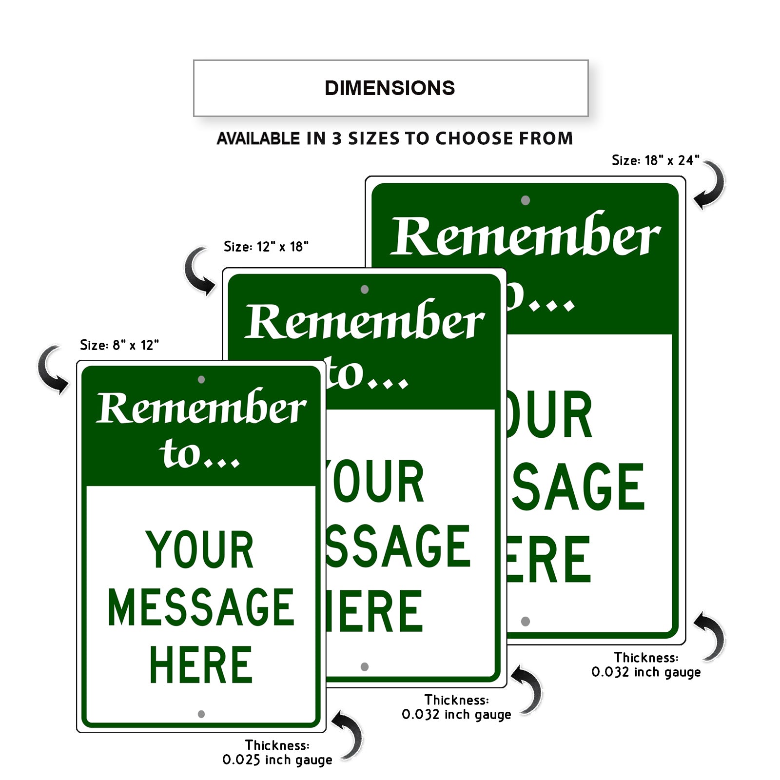 Remember To Your Message Here Sign