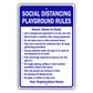 Social Distance PlayGround Rules Sign