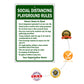 Social Distance PlayGround Rules Sign