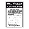 Social Distance PlayGround Rules Sign