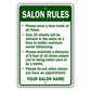 Salon Rules Sign