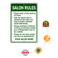 Salon Rules Sign