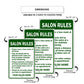 Salon Rules Sign