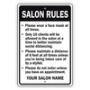Salon Rules Sign
