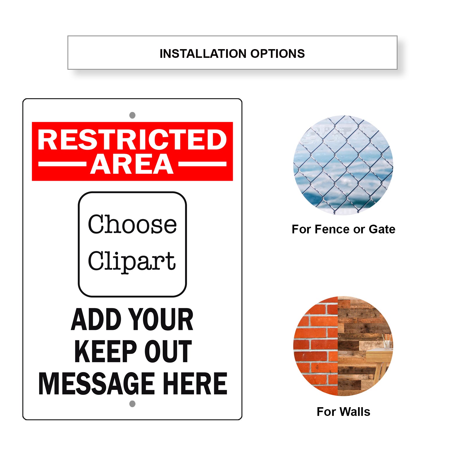 Restricted Area Choose Clipart Add Your Keep Out Sign