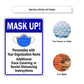 Mask Up ! Face Covering Or Social Distancing Instruction Sign