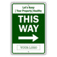 This Way Right Arrow Sign
