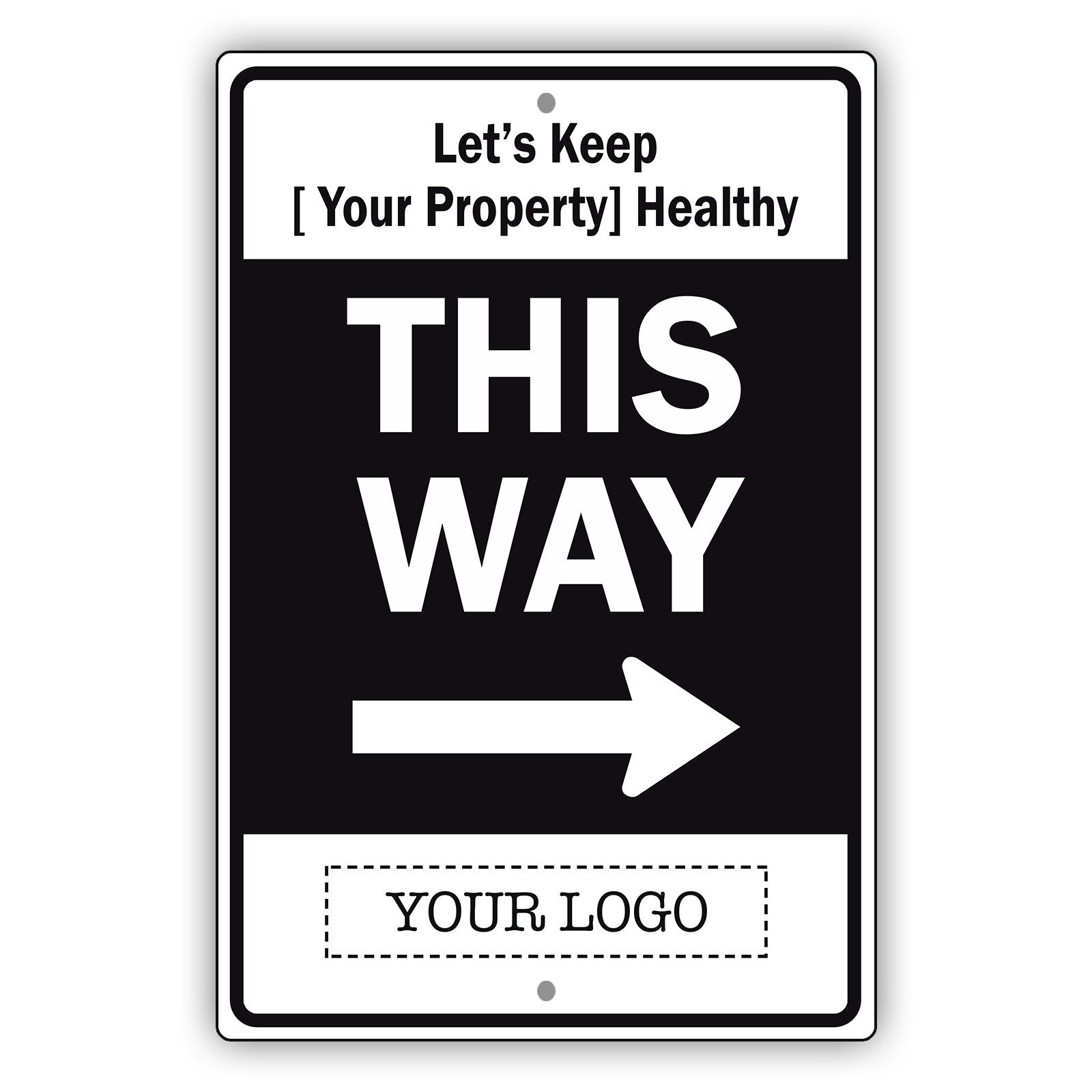 This Way Right Arrow Sign