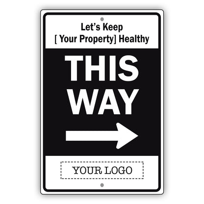 This Way Right Arrow Sign