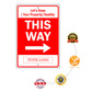 This Way Right Arrow Sign