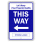 This Way Left Arrow Sign