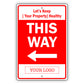 This Way Left Arrow Sign