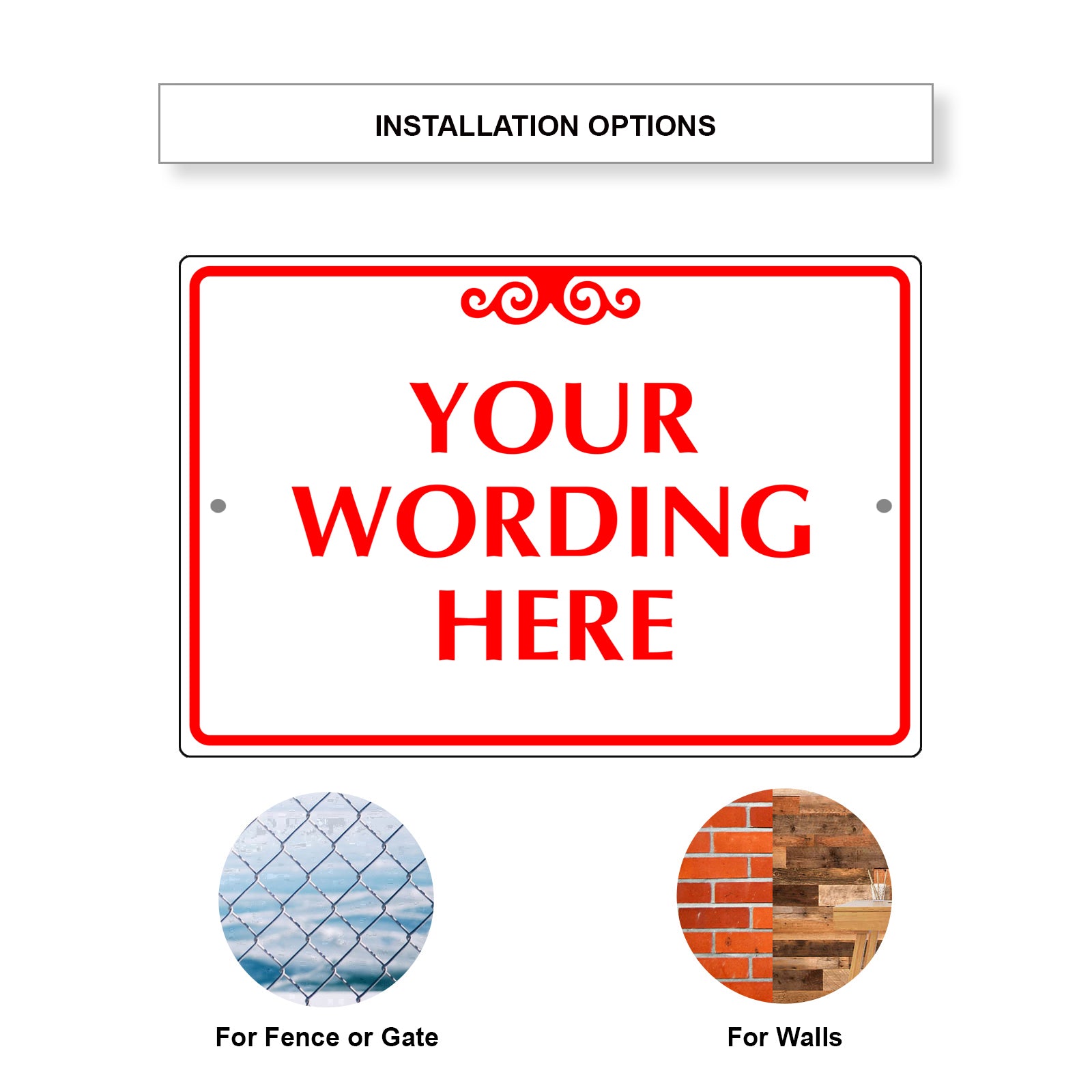 Your Wording Here Sign