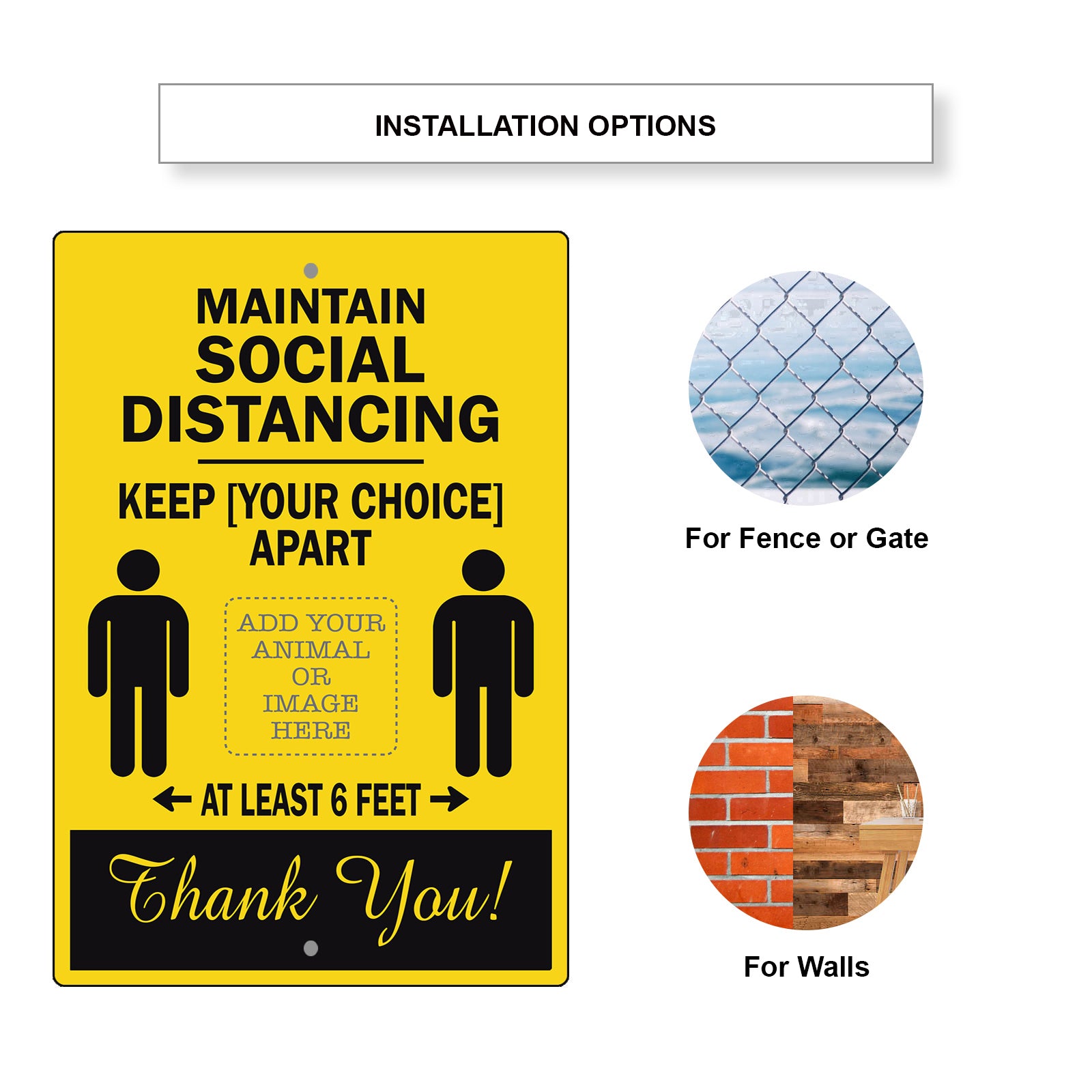 Maintain Social Distance Sign
