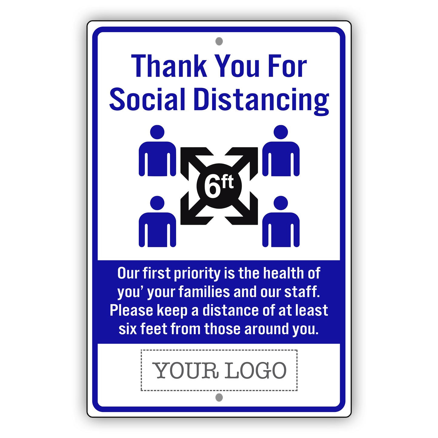 Thank You For Social Distancing Sign