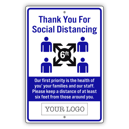 Thank You For Social Distancing Sign