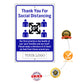 Thank You For Social Distancing Sign