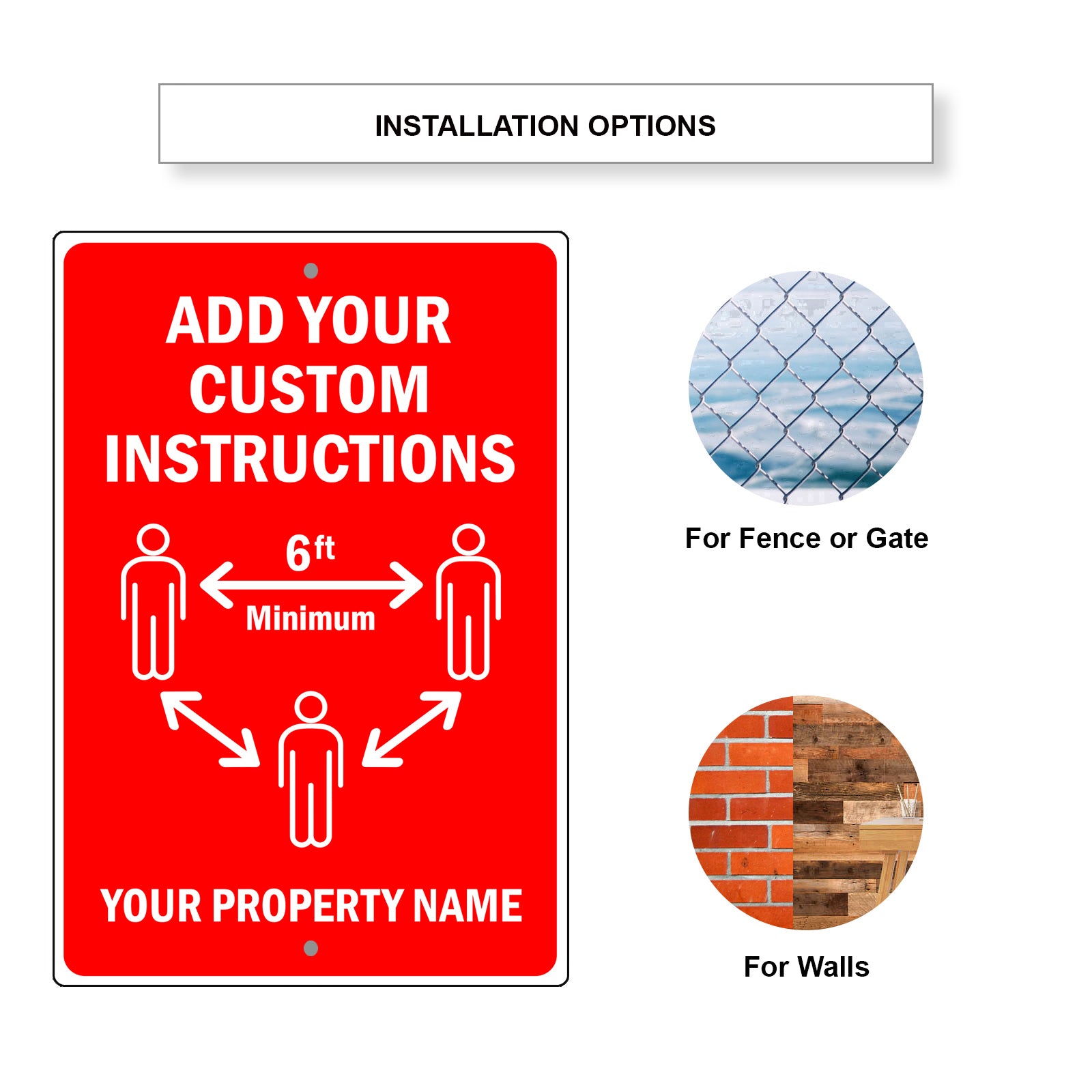 Add Your Custom Instructions Sign