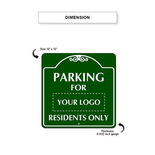 Parking For Residents Only Sign