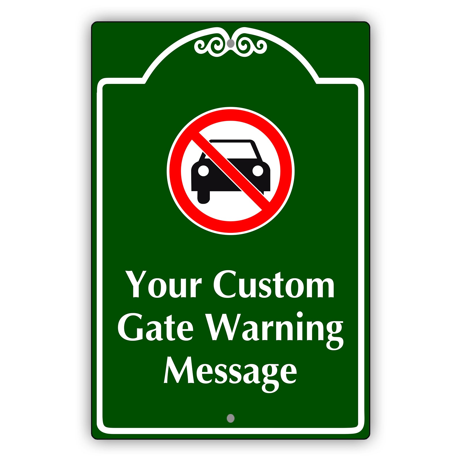 Your Custom Gate Warning Message Sign