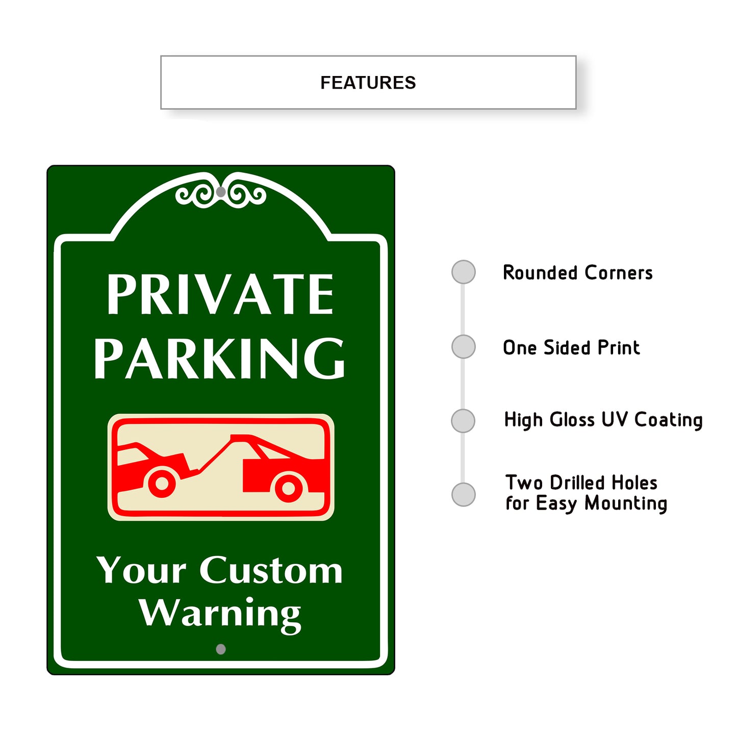 Private Parking Your Custom Warning Sign