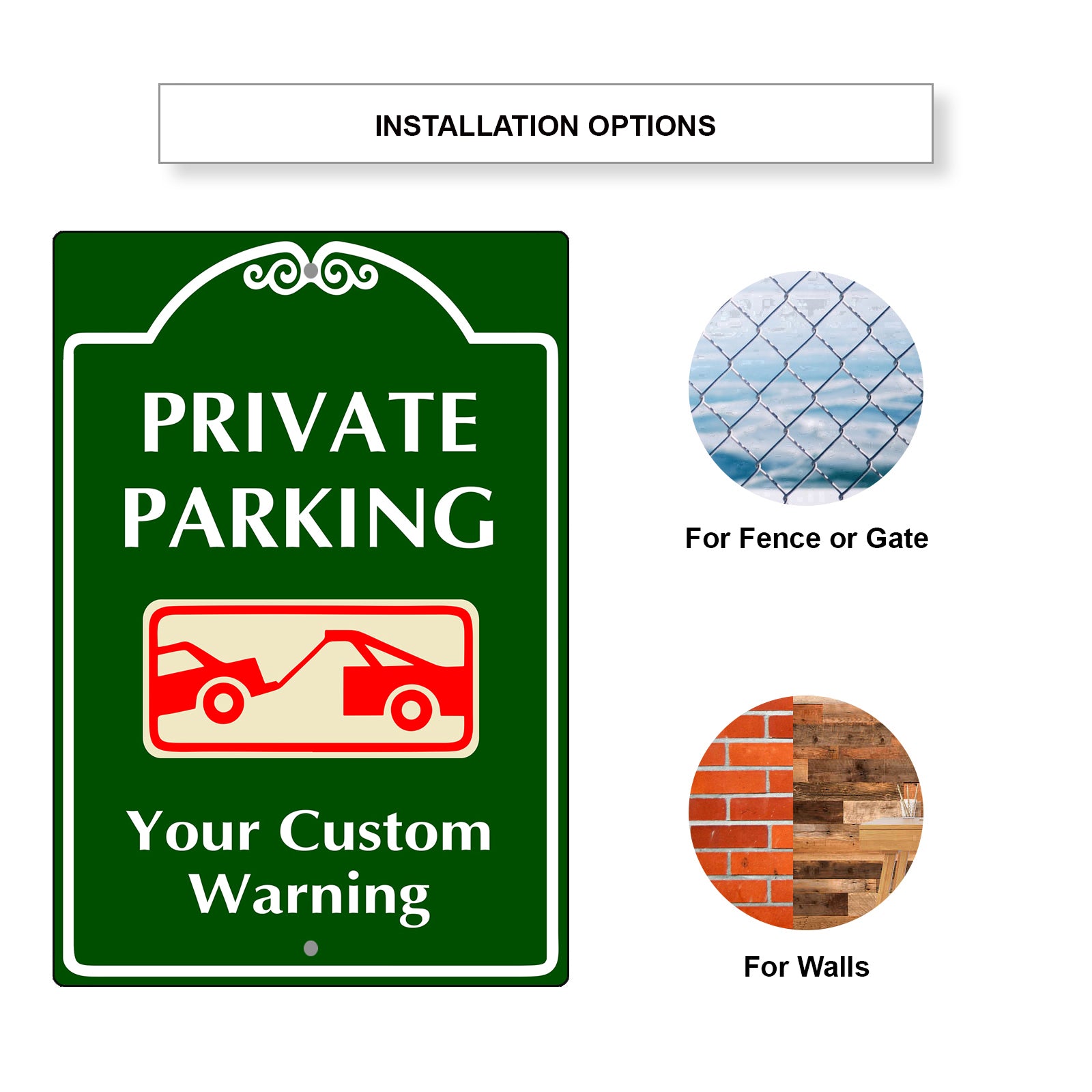 Private Parking Your Custom Warning Sign