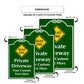 Dead End Private Driveway Your custom Text Here Sign