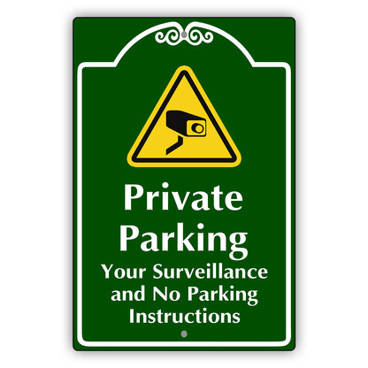 Private Parking Your Surveillance Sign