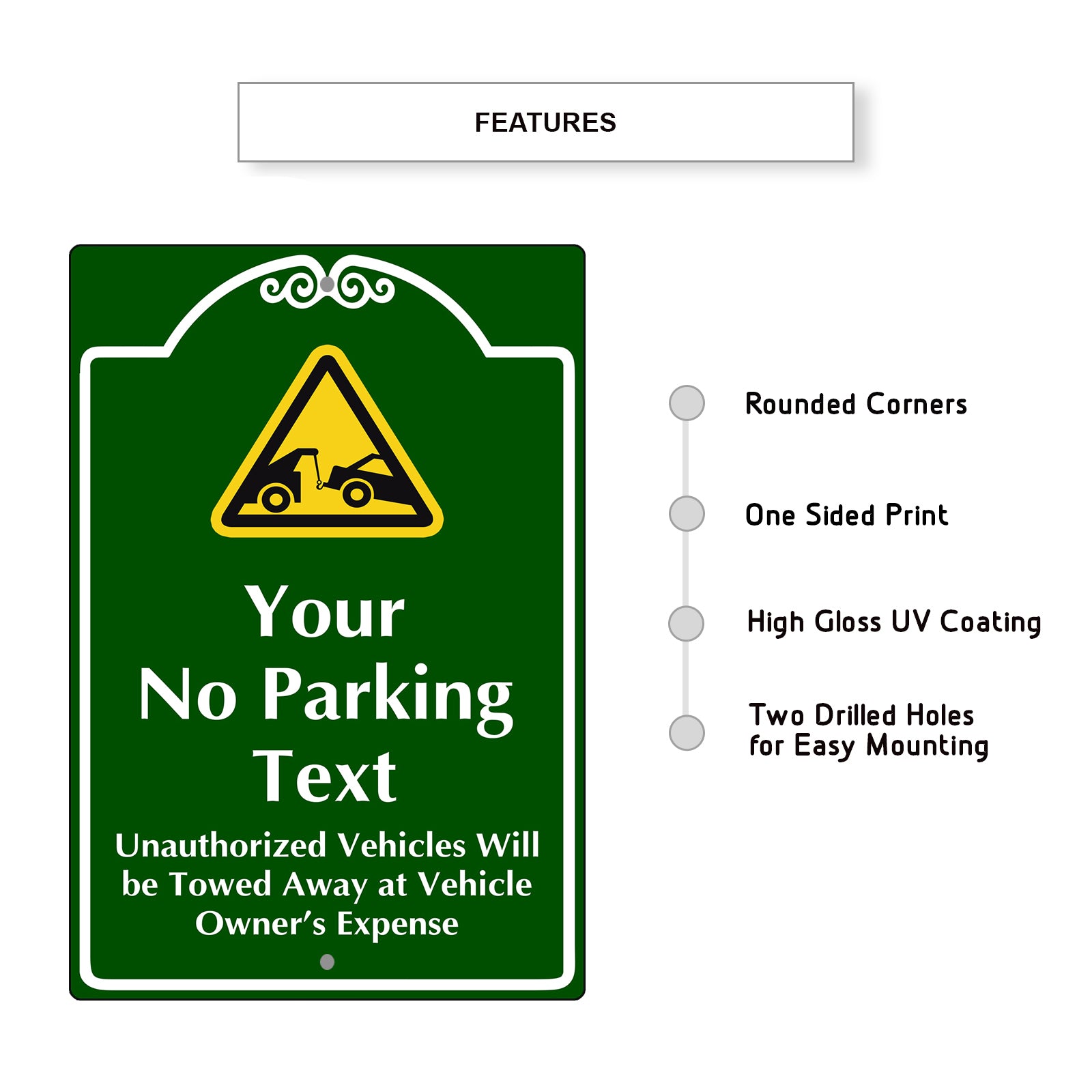 Your No Parking Text Sign