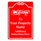Welcome to Your property Sign