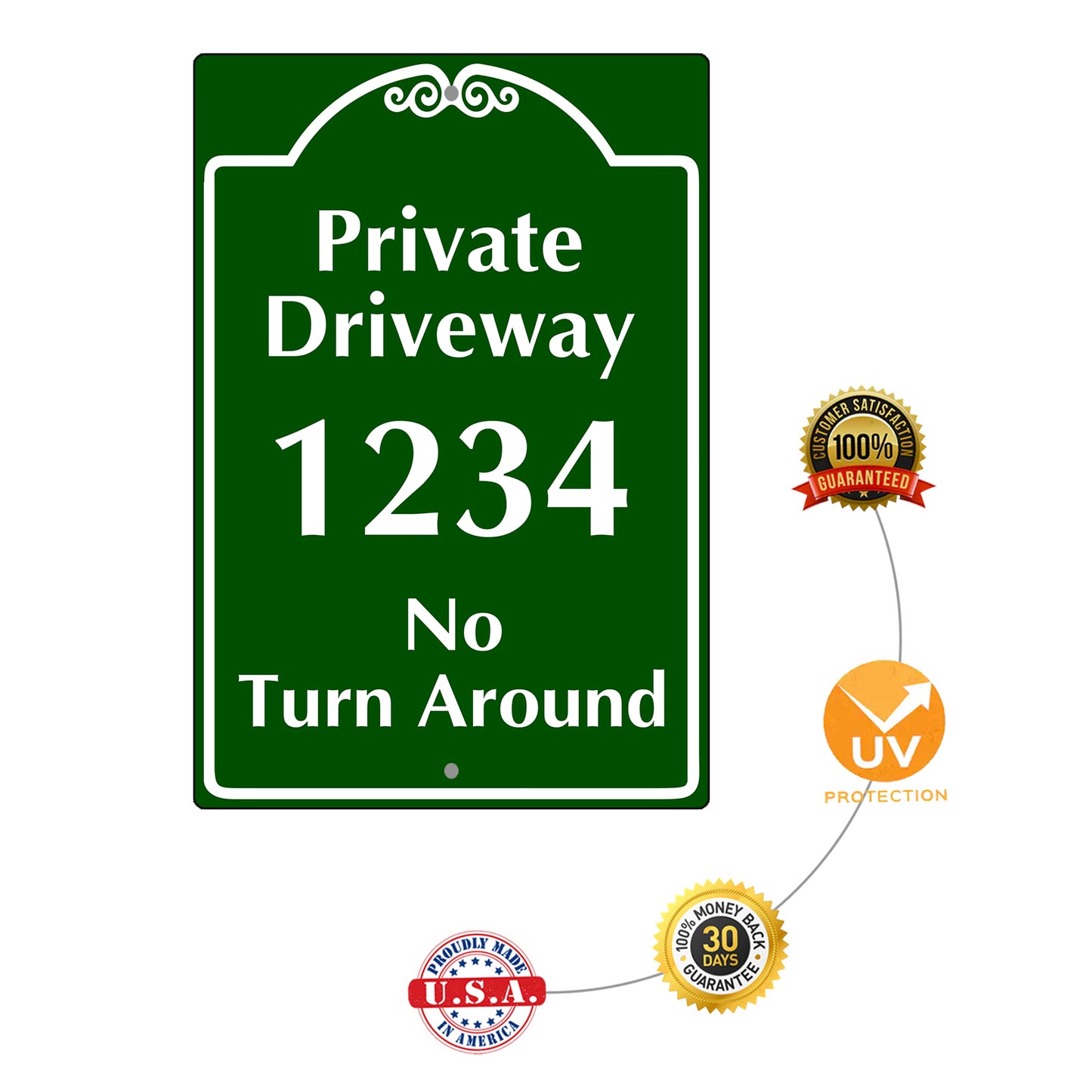 Private DriveWay 1234 Sign
