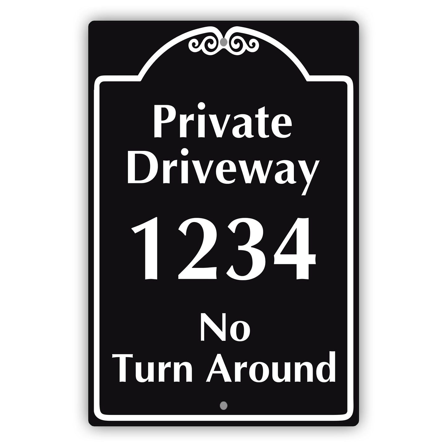 Private DriveWay 1234 Sign