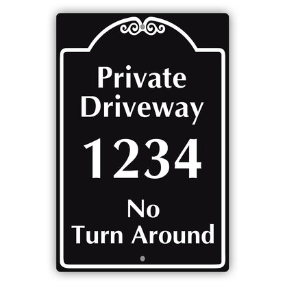 Private DriveWay 1234 Sign
