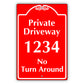 Private DriveWay 1234 Sign