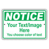 Notice Your Text/Image Here You Choose Color Of Text Aluminum Metal Display Sign Plate