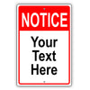 Notice Your Text Here Aluminum Metal Display Sign Plate